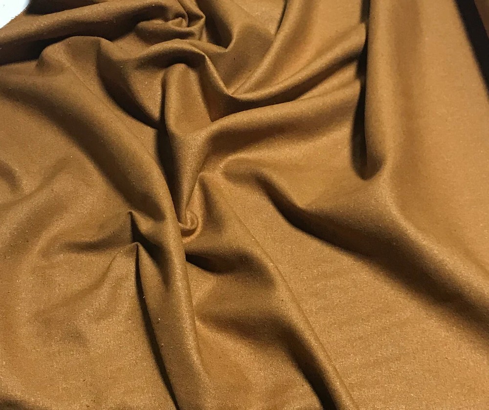 CARAMEL Raw Silk NOIL Fabric Brown