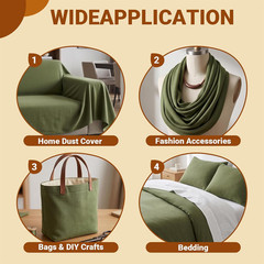 Soft Brushed Polyester Fabric, 55″ Wide, 5 Yards, Olive Green — | 55″ Wide Brus