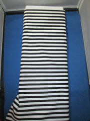 Timeless Treasures Cotton Fabric -Black & White Stripe – 1 yard