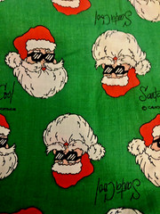 VTG SANTA COOL Santa in Shades Sunglasses on Green Calhoun Sportswear BTFE