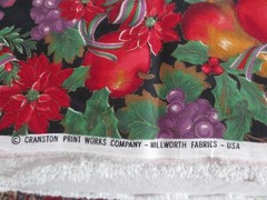 4958. Cranston HOLIDAY FRUITS Home Decor, Crafts COTTON FABRIC – 59″ x 1 yd.