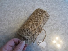 NWT home decor 5 1/2 inch wide burlap fabric roll camel color Unbranded