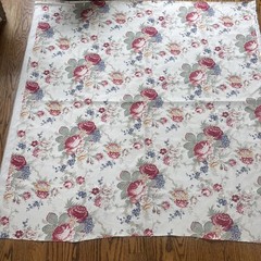 Ralph Lauren Garden Club White Pattern Fabric 58” X 58” Vintage Cottage core