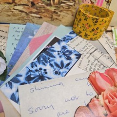 Junk Journal Lot 1Lb Ephemera Card Ribbons Book Page Fabric Button Craft Collage
