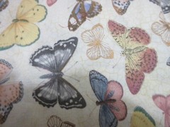 2 yds & 32″ x 42″ Joann Buttercream Fabric Butterfly Butterflies Gold accents