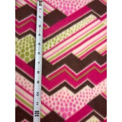 Chevron and dotted fleece fabric – Sold by 1/2 yard