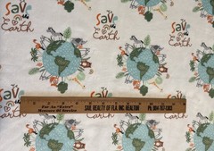 Save The Earth Nursery Cotton Fabric / 100% Polyester Children’s Nursery Soft