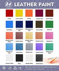 Acrylic Leather Paint For Shoe Painting 24 Colors Leather Paint For Bag & Wallet