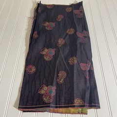 SILK Black-Purple, FABRIC 1 Yard x 22 Inches Wide or 36 Inches x 22 Wide