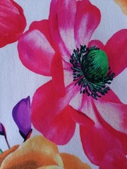 1 M X 1.50 M Cotton Jersey Colorful Flowers Fabric