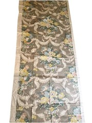Schumacher Everglaze Hand Print “Queen Anne’s Bouquet” Floral Fabric 3’ x 9’