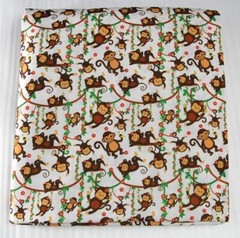 Monkey jungle zoo Polyester Cotton blend fabric 20×55″ 1042776 half meter
