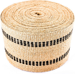 Upholstery/Craft Jute Webbing 3.5 Inches X 10 Yards-Natural W/Black Stripes