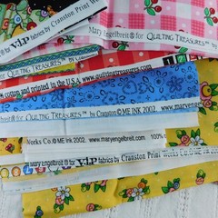 Mary Engelbreit Quilting Fabric Lot, Cotton Vintage 8.5 Yards 20 Pieces 2.13 lbs