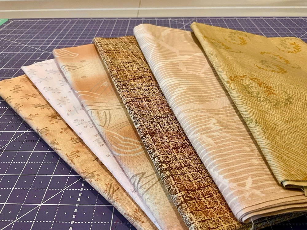 Lecien Yoko Saito Collection Japanese Taupes – Pinks/Golds 6 Meters