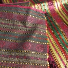 Satin Silky Multi Colored Striped Fabric for Sewing Costume Sewing Craft