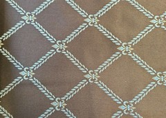 Jacquard Fabric 54 wide, sold by yard Chocolate and Blue
