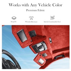 Red Suede Headliner Fabric, 120″ L60″ W, 120″ L60″ W Car Headliner