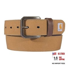 Casual Rugged Duck Canvas Belts, Available in Multiple 36 Carhartt Brown
