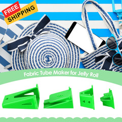 Ceoighe 1 Pack Jelly Roll Fabric Tube Maker, 3.15 x x 1.18 inches, Green