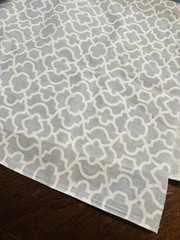 Moroccan Tile Style Mosaic Gray White Cotton Fabric NEW OOP 30″ x 30 Quilt sew