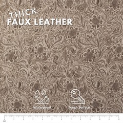 Tooled Faux Leather Western Cowboy, Floral Embossed Vinyl, Craft DIY and Upho…