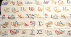 1 Double Panel “26 Letters” by MODA Home Craft Panel 24.5″ x 54″ RARE