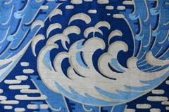 KRAVAT CURTAIN/UPHOLSTERY FABRIC DESIGN Kaiyou 12 METRES INDIGO/BLUE VELVET