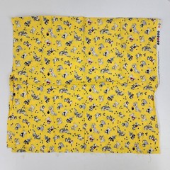Vtg AvLyn Cotton Quilting Fabric 1.11 Yards 40×44″ Yellow Schnauzer Terrier Dogs