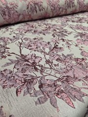 Fabric Sold By The Yard Pink Metallic Floral Flowers Brocade For Dress Upholster