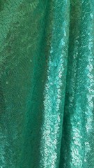 Aqua Sequin Matte on Mesh Fabric Sold by TheYard Sequin Dress Decoration Draping