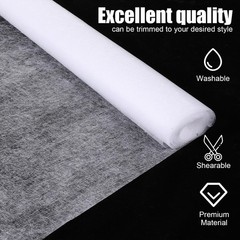 Double Sided Fusible Web 19.69in x 5.5yd White Iron-On Adhesive