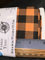 Loops & Threads Halloween Fabric 1 Yard 36″ x 44″ Orange and Black Checkered