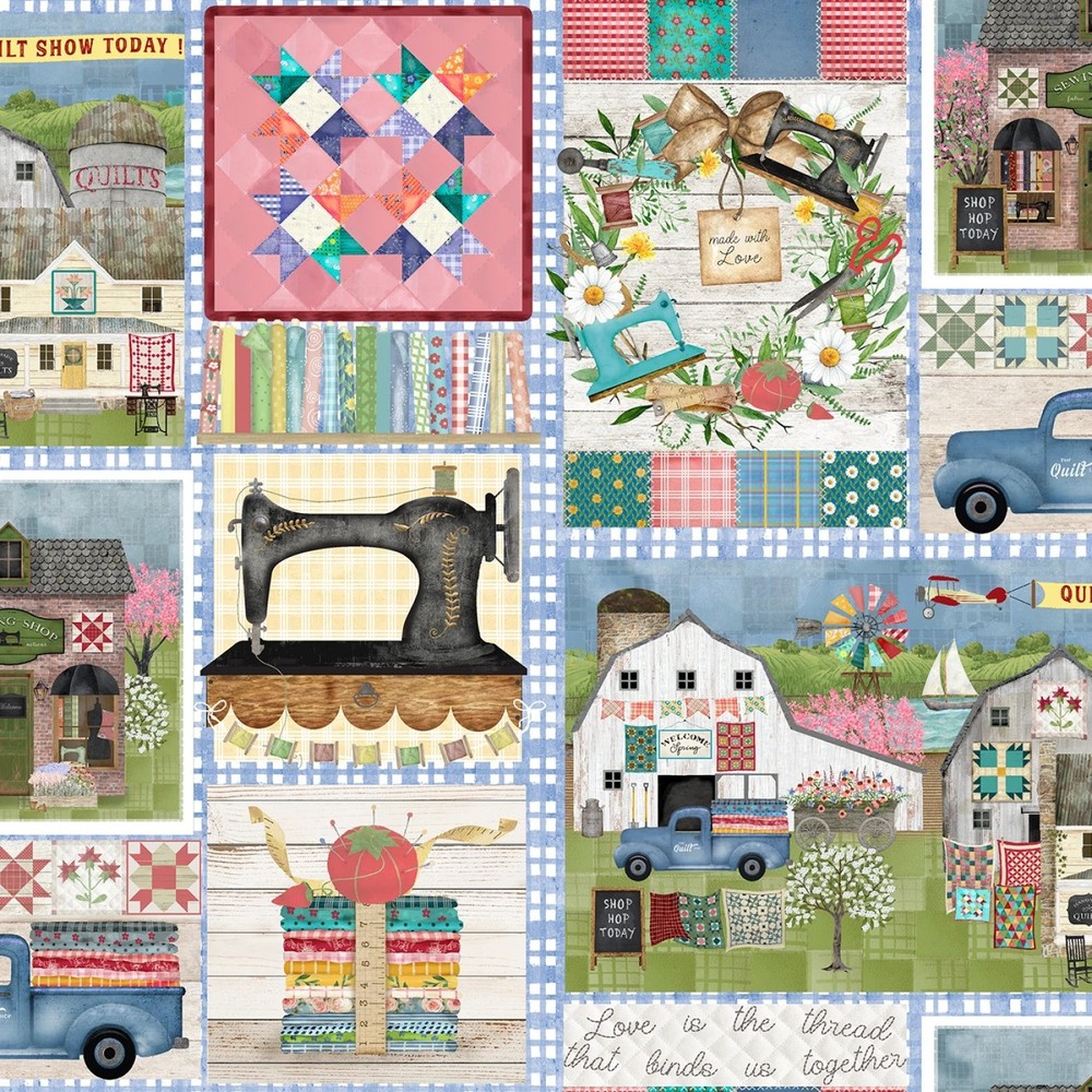 1/2 Yard Fabric – Shop Hopping | Multi Patch by Beth Albert for 3 Wishes