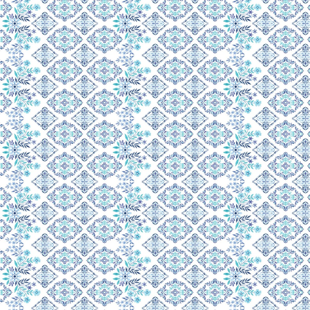 BENARTEX – Capri by Kanvas Studio – Capri Stripe – White ,1/4 yard