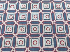 Marika Meyer Geometric Architectural Print Fabric- San Michele / Red Blue 8 yds