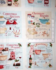 Christmas Kitchen Food Bake Fabric 24″X44″ Panel Sugar & Spice Cotton Northcott