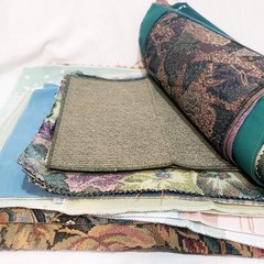 5 Pounds Lot of Fabric Small Scraps Samples Mixed pieces sizes colors textures