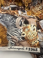 Serengeti Safari Jungle Animal Print Zebra Elephant Northcott Cotton Fabric 19”