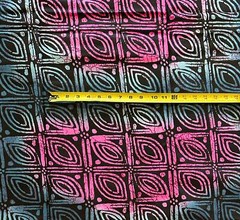 African Print Fabric/ Ankara – Pink, Gray ‘Serengeti at Dusk’, YARD or WHOLESALE