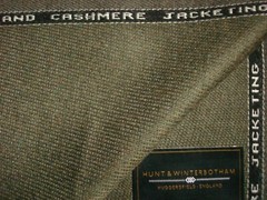 LAMBSWOOL & CASHMERE JACKETING FABRIC MADE IN ENGLAND BY Hunt & Winterbotham= 2m