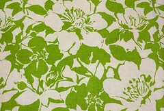 P KAUFMANN PEONY LIME GREEN LARGE FLORAL CURTAIN CUSHION FABRIC BY THE YARD