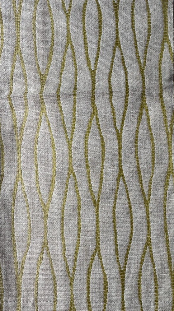 Groundworks Allegra Hicks Waves Ombre Lime Designer Fabric Remnant 24 x 24″