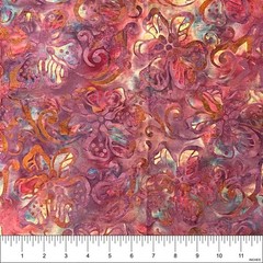 Batik Floral Funky Swirls Quilt Shop for Quilt, Sew | 29″x44″