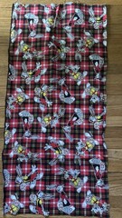 Looney Tunes Bugs Bunny Warner Brother Basketball Flannel Fabric 30 X 15 Plaid
