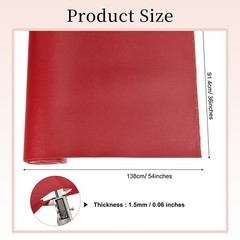 54″ 1y Marine Vinyl for Faux Leather Upholstery, Dark Red