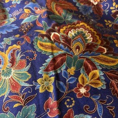 Fashion Fabric Cotton Multi Color . Brown Gold Blue Green Design 39”X41”