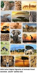 Africa Safari Animals Panel cotton quilt fabric Hoffman Q4492-565-Savannah Lion