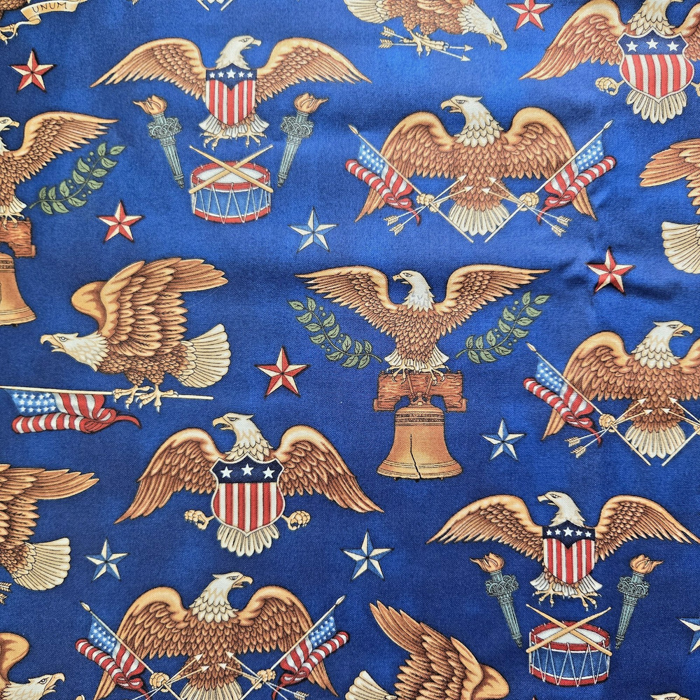 RJR Fabrics Pride & Glory Dan Morris Patriotic 132″ x 44″ Eagle Flag Americana