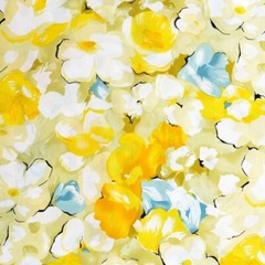 55” By Yards Yellow Flower Rayon Fabric Soft Viscose Material For Dress Shirt